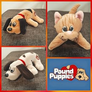Set of three vintage Pound Puppies